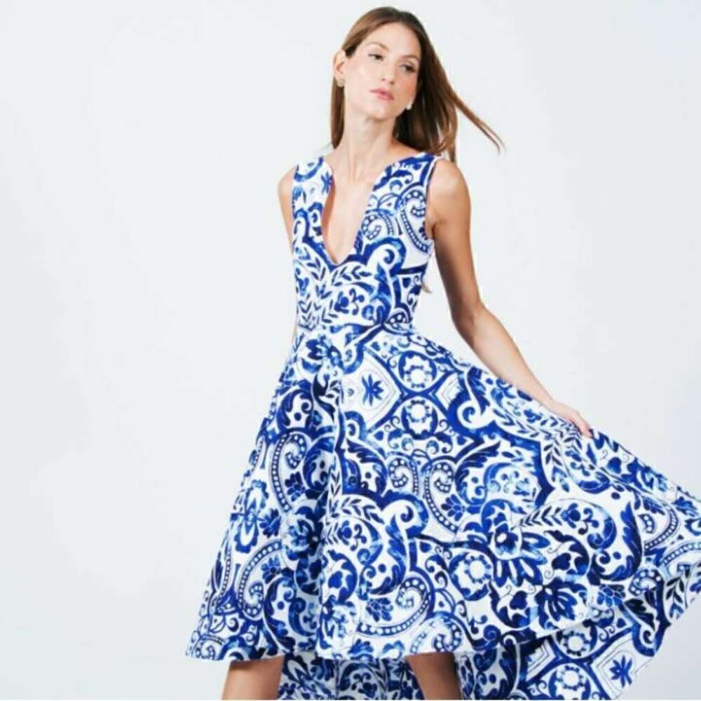 Issue New York Women’s Formal Hi Low Dress, Size L, EUC
